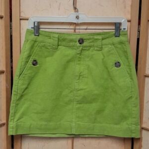 Lime green corduroy skirt with pockets new